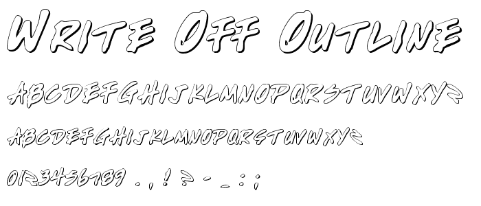 Write Off Outline font